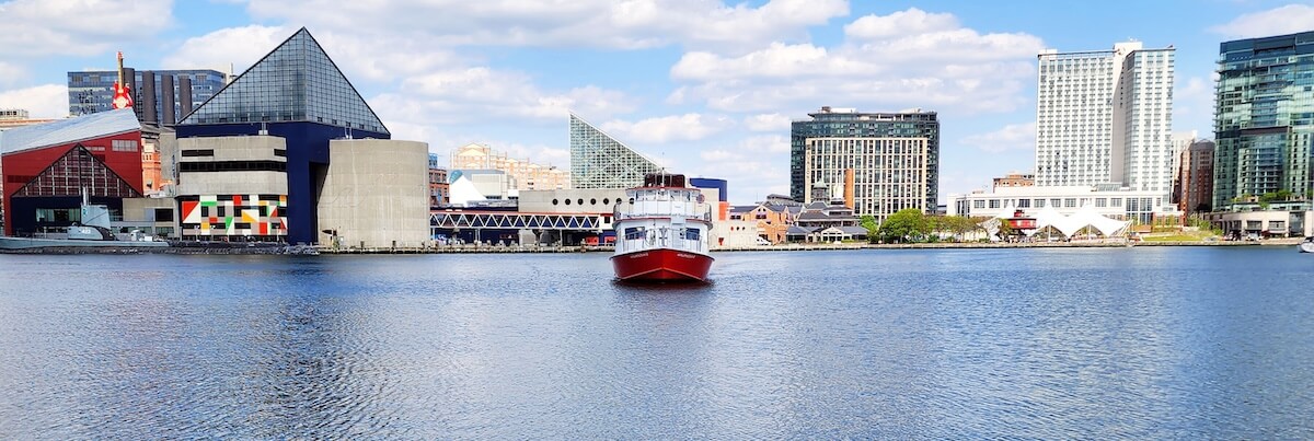 Sightseeing cruise in the Baltimore Inner Harbor.