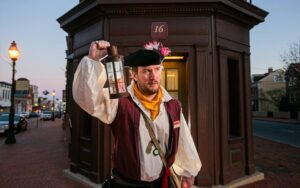 Ghost tour guide in Annapolis.