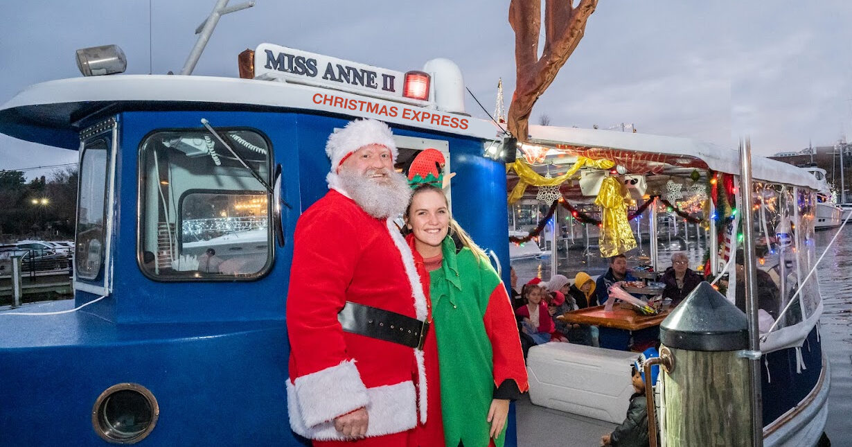 Christmas Express captain and elf