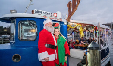 Christmas Express captain and elf